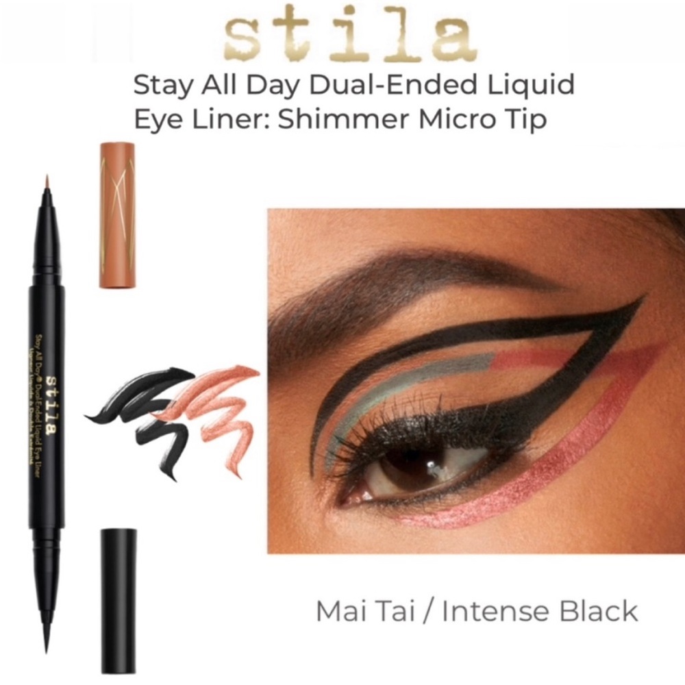 Stila Stay All Day Dual-Ended Liquid Eye Liner Shimmer Micro Tip NIB